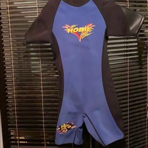 Kids wet suit size small. Zip back. Team Hobie.